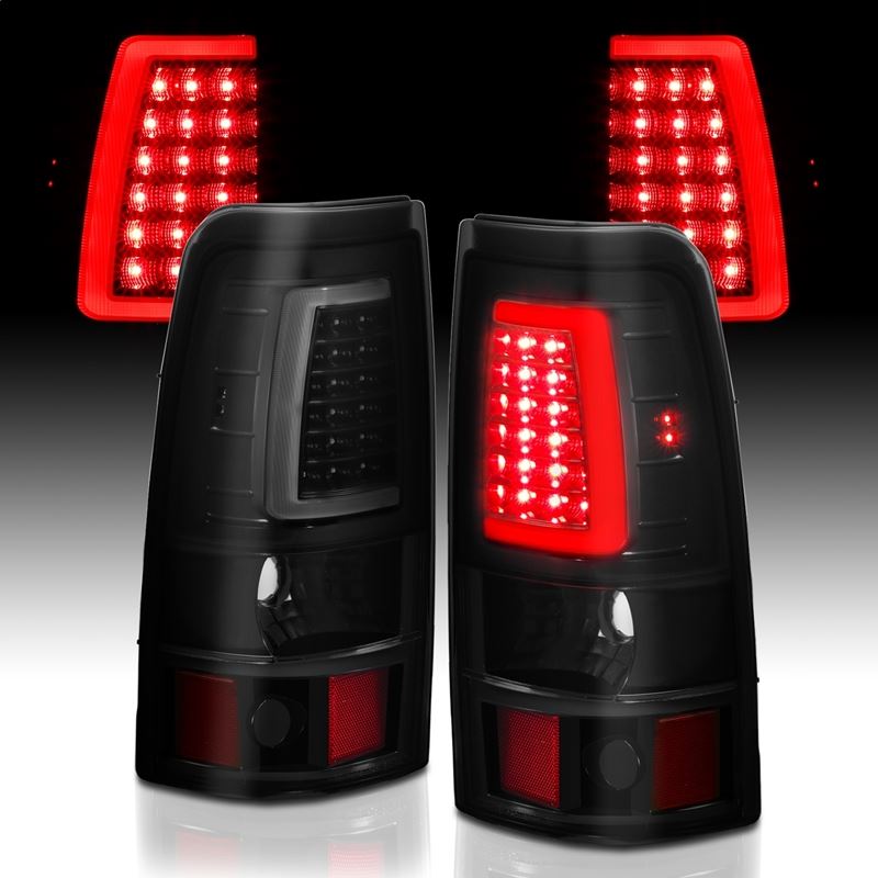 ANZO USA Tail Light Assembly, LED, Smoke Lens, Black, Pair, (311331)