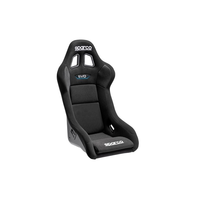 Sparco EVO QRT Racing Seats, Black/Black Cloth with Black Stitch (008007RNR)