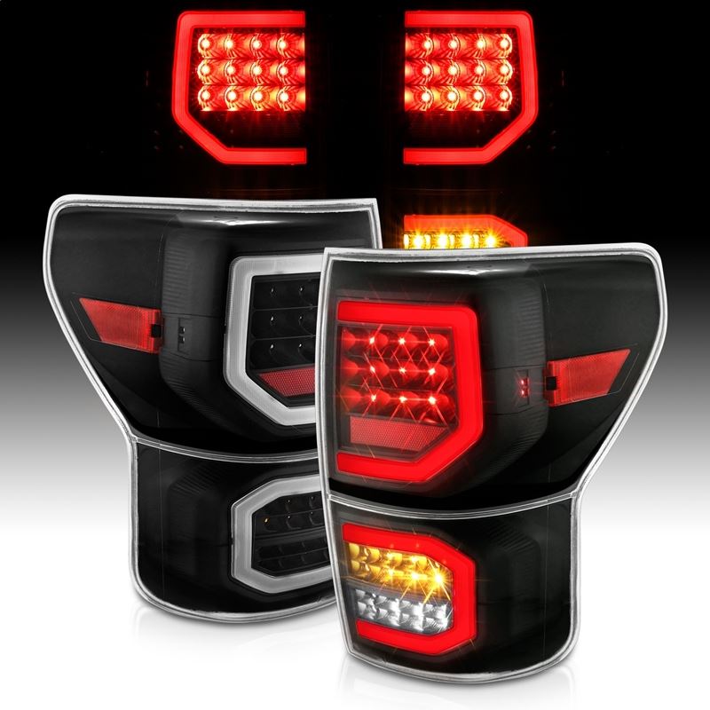 ANZO USA Tail Light Assembly, LED, Clear Lens, Black Housing, Pair, (311336)