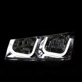 ANZO USA 2003-2006 Chevrolet Silverado 1500 Projector Headlights w/ U-Bar Chrome (111313)