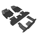 3D Maxpider 22-24 Nissan Pathfinder 7-Seat Kagu Black Floor Mat - Row 1/2/3 (L1NS14901509)