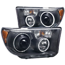 Load image into Gallery viewer, ANZO USA 2007-2013 Toyota Tundra Projector Headlights w/ Halo Black (CCFL) (111174)