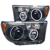 ANZO USA 2007-2013 Toyota Tundra Projector Headlights w/ Halo Black (CCFL) (111174)