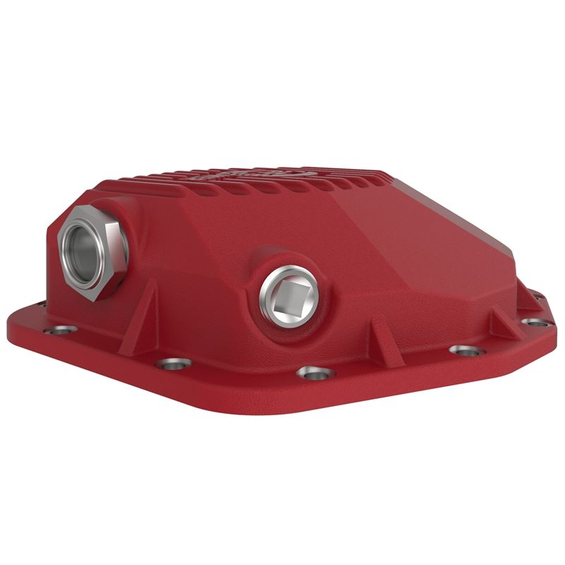 aFe Pro Series Dana M220 Rear Differential Cover Red w/ Machined Fins (46-71190R)