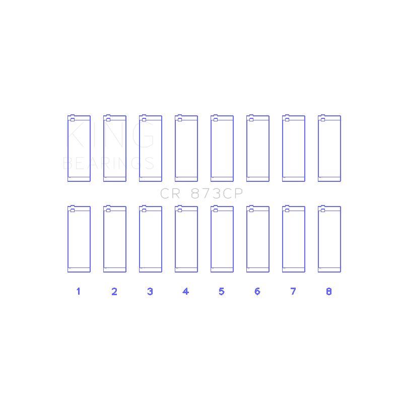 King Engine Bearings Connecting Rod Bearing Set for 1988-1993 Chevrolet K1500 (CR 873CP)