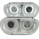 ANZO USA 2008-2014 Dodge Challenger Projector Headlights w/ Halo Chrome (CCFL) (121307)