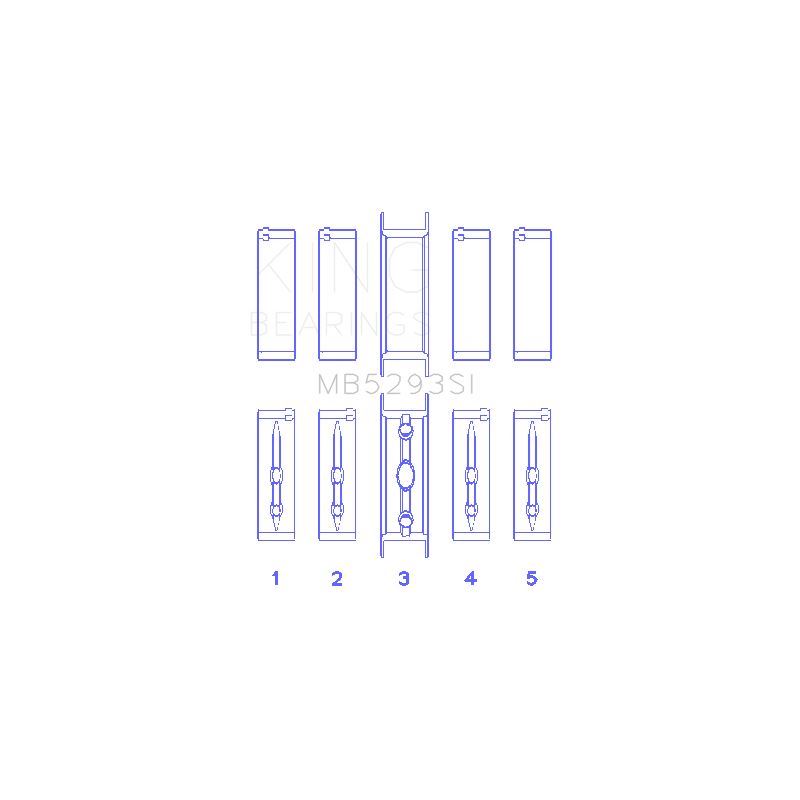 King Engine Bearings Main Bearing Set for 2000-2009 GMC Yukon (MB5293SI 030)