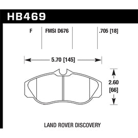 Hawk Performance HPS Brake Pads (HB469F.705)