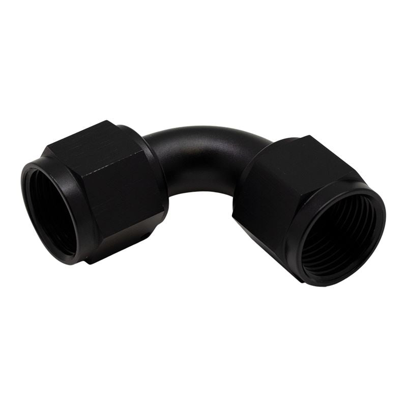 DeatschWerks 10AN Flare Female Swivel 90-Degree to 10AN Flare Female Swivel - Anodized Matte Black(6-02-0217-B)