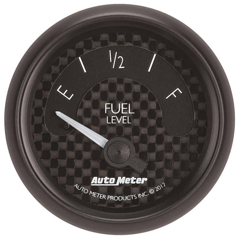 AutoMeter GT Series 52mm Short Sweep Electronic 240-33 ohms Fuel Level (For use w/ 3262) (8016)