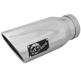 aFe MACH Force-Xp 304 Stainless Steel Clamp-on Exhaust Tip Polished Left Side Exit (49T50702-P15)