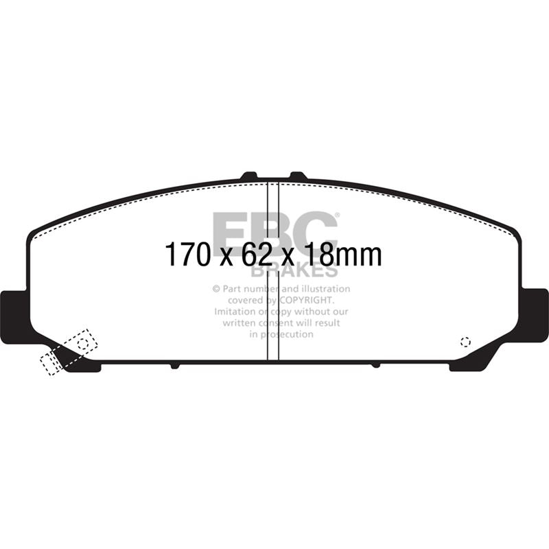 EBC Yellowstuff Street And Track Brake Pads (DP41808R)