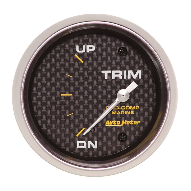 AutoMeter Marine Carbon Fiber Gauge 2-5/8in Electric Trim Level Gauge 0OHM Down - 90OHM Up (200767-40)