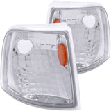 ANZO USA Corner Lights 1993-1997 Ford Ranger Euro Corner Lights Chrome w/ Amber Reflector (521017)