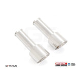 GTHAUS American Roar 2x130mm Tips with Neck piping (Default Finish); Stainless Steel (DD0613003)