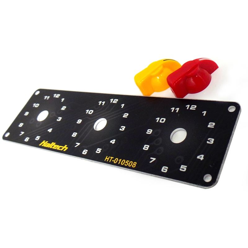 Haltech Triple Switch Panel Kit - includes Yellow & Red knobs (HT-010510)