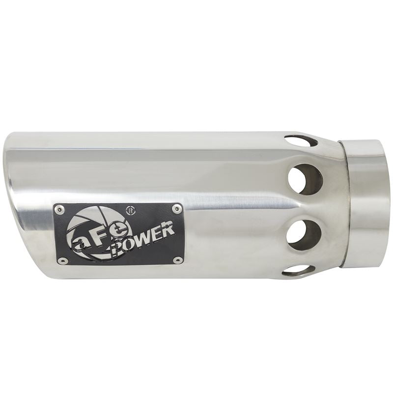 aFe MACH Force-Xp 409 Stainless Steel Clamp-on Exhaust Tip Polished Left Side Exit (49T40502-P121)