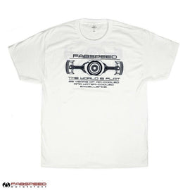 Fabspeed Motorsport The World Is Flat Porsche T-Shirt (FS.TS.TWIF.WH.M)