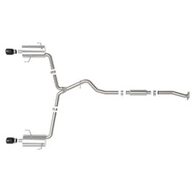 Load image into Gallery viewer, Takeda 2-1/2 IN to 2-1/4 IN 304 Stainless Steel Cat-Back Exhaust w/ Black Tip (49-36804-B)