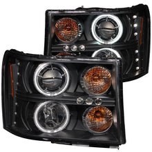 Load image into Gallery viewer, ANZO USA 2007-2013 Gmc Sierra 1500 Projector Headlights w/ Halo Black (111125)