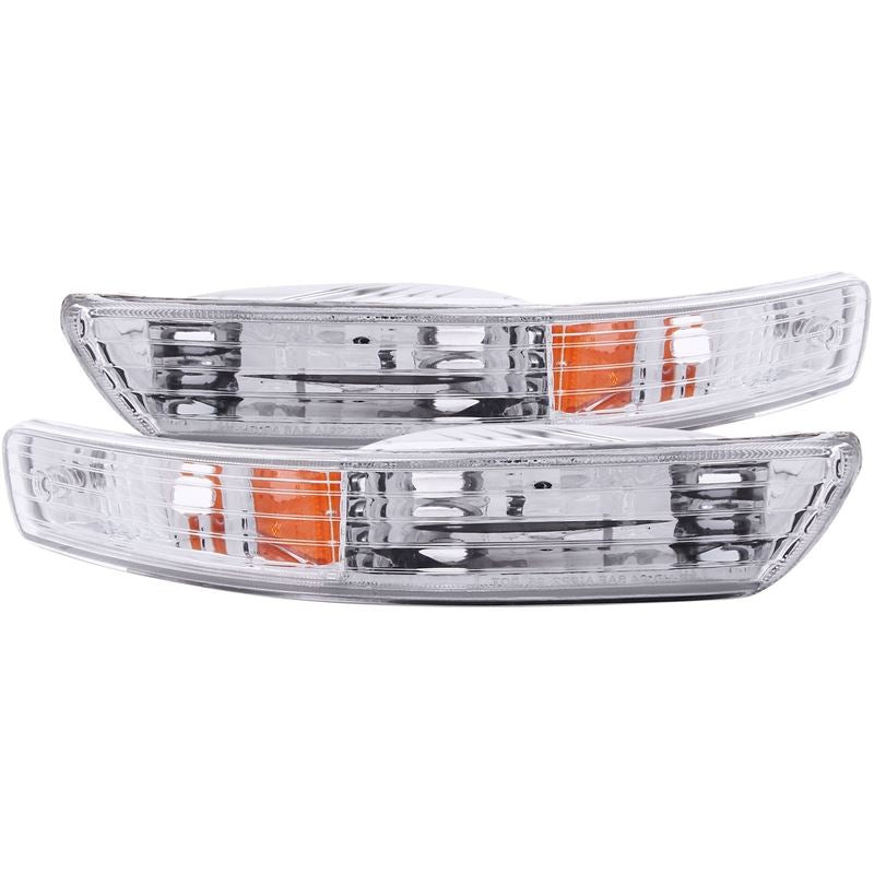 ANZO USA 1998-2001 Acura Integra Euro Parking Lights Chrome w/ Amber Reflector (511021)