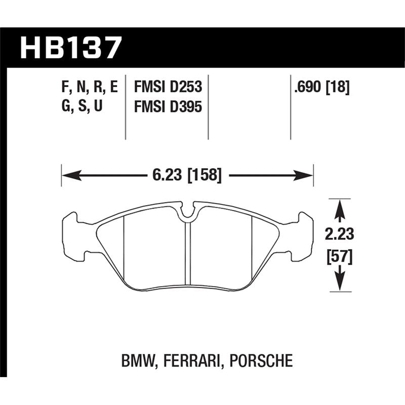 Hawk Performance HP Plus Brake Pads (HB137N.690)