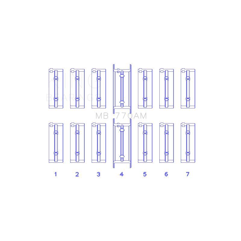 King Engine Bearings Main Bearing Set for 1985-1992 BMW 735i (MB 770AM)