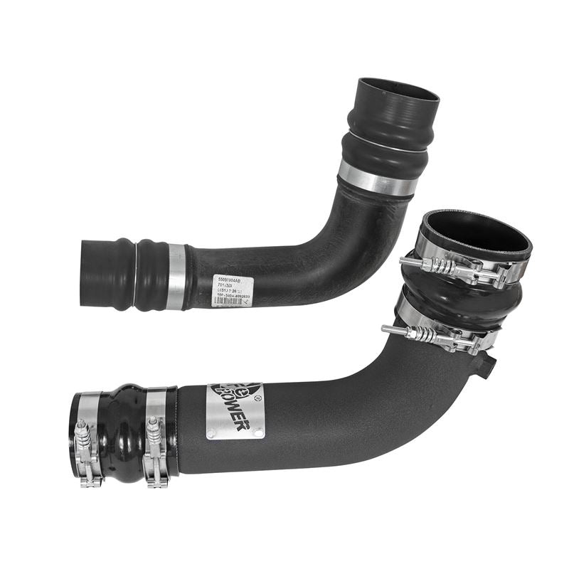 aFe BladeRunner 3 IN and 2-3/4 IN Aluminum Hot and Cold Charge Pipe Kit Black (46-20084-B)