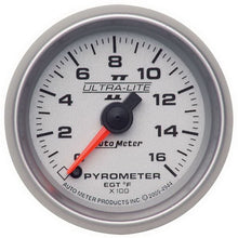 Load image into Gallery viewer, AutoMeter Ultra-Lite II 52mm 0-1600 Deg F Full Sweep Electric Pyrometer (EGT) Gauge (4944)