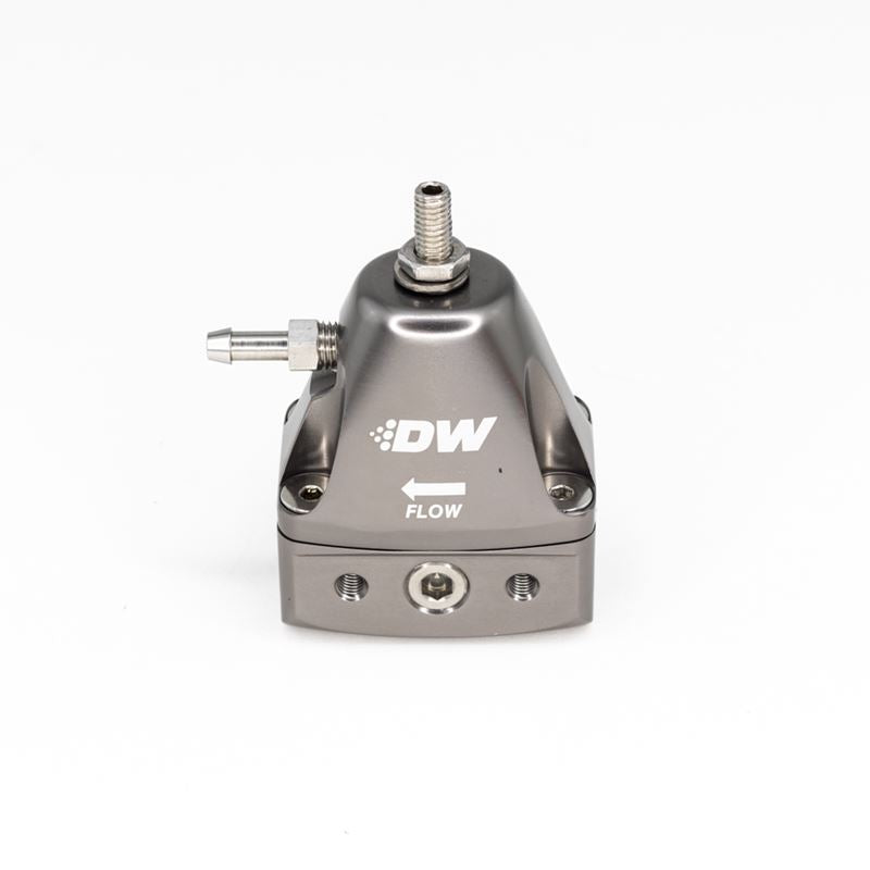 Deatschwerks DWR1000iL in-line adjustable fuel pressure regulator, universal fitment - titanium (6-1001-FRT)