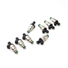 Load image into Gallery viewer, Deatschwerks Universal Low Impedance 14mm upper set of 8 injector 1800cc/min (42M-14-1800-8)