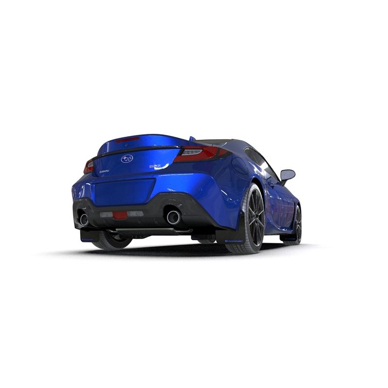 Rally Armor Black Mud Flap/Blue Logo for 2022-24 Subaru BRZ, Toyota GR86 (MF99-UR-BLK-BL)