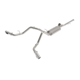 aFe Gemini XV 3 IN 304 Stainless Steel Cat-Back Exhaust System w/ Cut-Out Polished for 2019-2019 Chevrolet Silverado 1500 LD(49-34132-P)