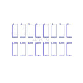 King Engine Bearings Connecting Rod Bearing Set for 1967-1968 GMC K25/K2500 Suburban (CR 803SI)