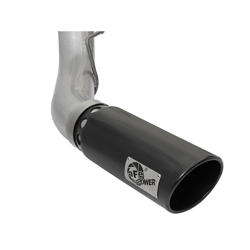 aFe ATLAS 5 IN Aluminized Steel DPF-Back Exhaust System w/Black Tip (49-03090-B)