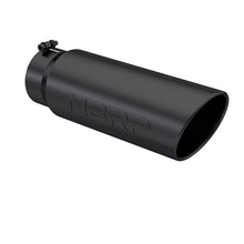 Load image into Gallery viewer, MBRP Exhaust Tip. 6in. O.D. Angled Rolled End. 5in. let 18in. length. BLK (T5125BLK)