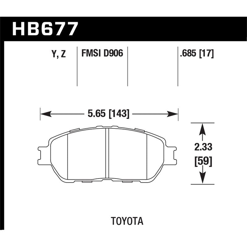 Hawk Performance Performance Ceramic Brake Pads (HB677Z.685)