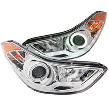 Load image into Gallery viewer, ANZO USA 2011-2014 Hyundai Elantra Projector Headlights w/ Halo Chrome (CCFL) (121455)