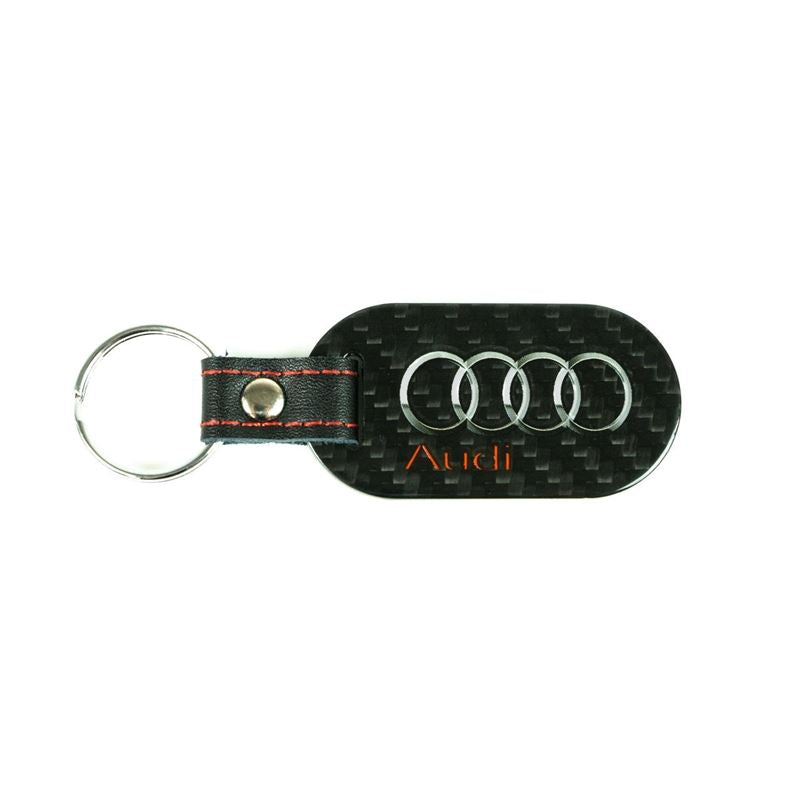 Fabspeed Audi Black, Silver, Red Carbon Fiber Keyring (FS-CF-CKR-AURS)