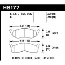 Load image into Gallery viewer, Hawk Performance Blue 9012 Brake Pads (HB177E.630)