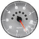 AutoMeter Spek-Pro Gauge Tachometer 5in 8K Rpm W/Shift Light and Peak Mem Silver/Chrome (P238218)