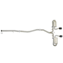 Load image into Gallery viewer, Takeda 3 IN 304 Stainless Steel Cat-Back Exhaust w/ Center Black Tips (49-36618-B)