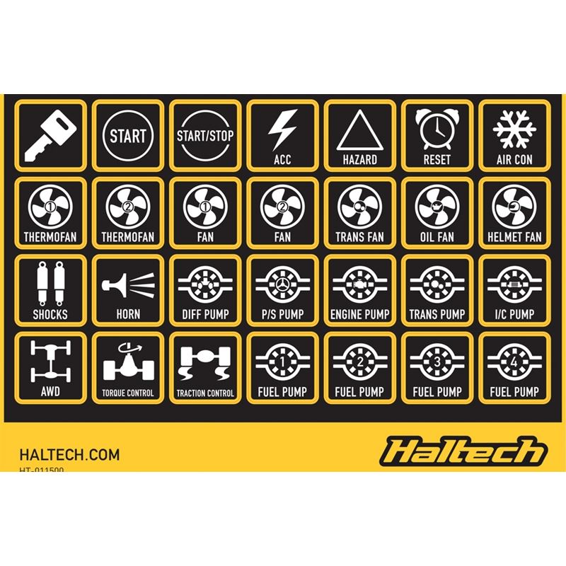 Haltech Keypad Label Set (HT-011500)
