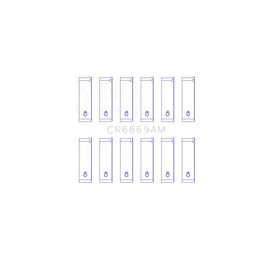King Engine Bearings Connecting Rod Bearing Set for 1995-1998 Toyota T100 (CR6669AM0.75)