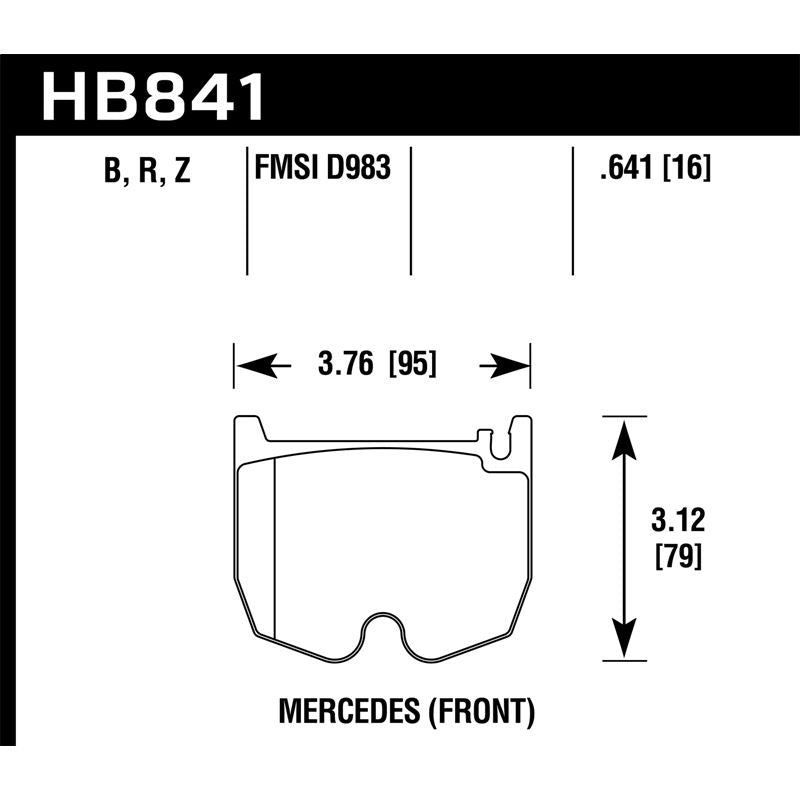 Hawk Performance HPS 5.0 Brake Pads (HB841B.641)