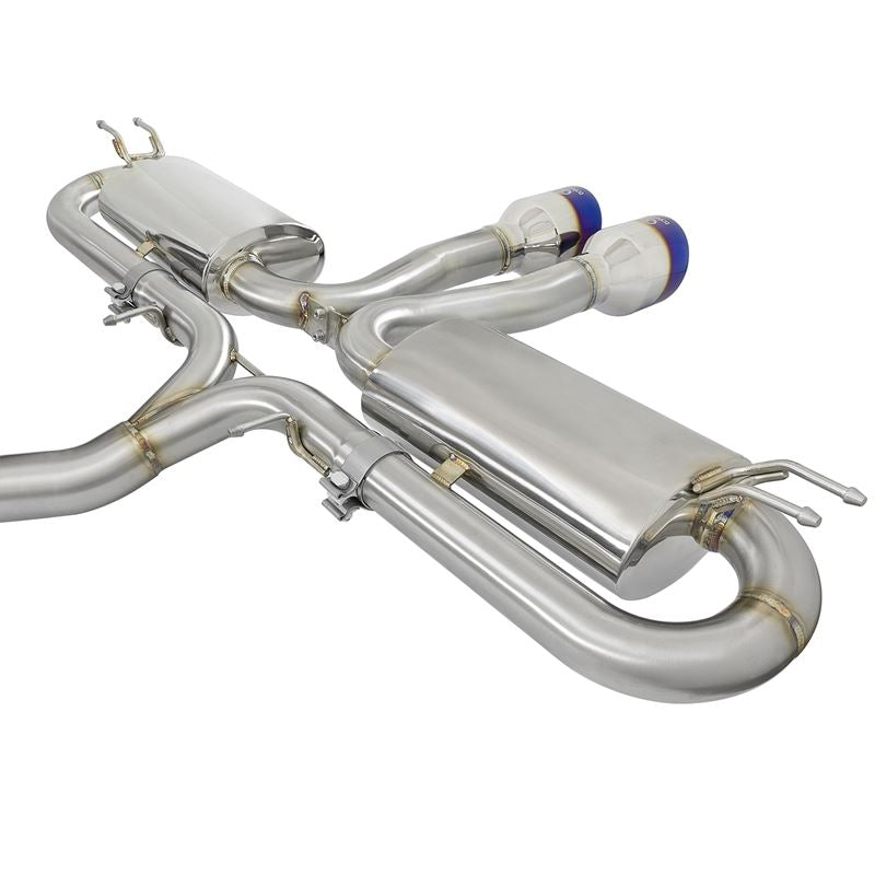 Takeda 3 IN 304 Stainless Steel Cat-Back Exhaust System w/ Blue Flame Tip (49-36621-L)