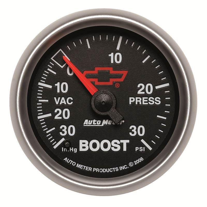 AutoMeter Sport-Comp II GM 52mm 30 PSI Mechanical Boost Vacumm Gauge (3603-00406)