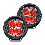 Rigid Industries 360-Series 4in LED Off-Road Spot Beam - Red Backlight (Pair) (36112)