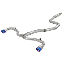 Load image into Gallery viewer, Takeda 3 IN to 2-1/2 IN 304 Stainless Steel Cat-Back Exhaust w/ Blue Flame Tip (49-37003-1L)