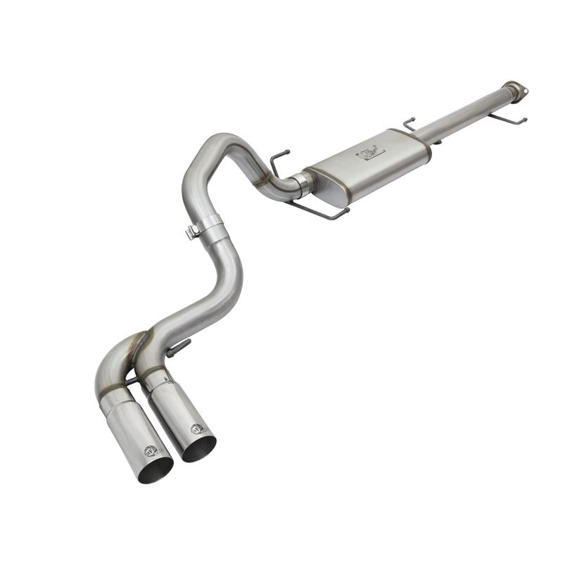 aFe Rebel Series 3 IN Cat-Back Exhaust System w/ Mid-Side Exit Polished Tips (49-46030-P)